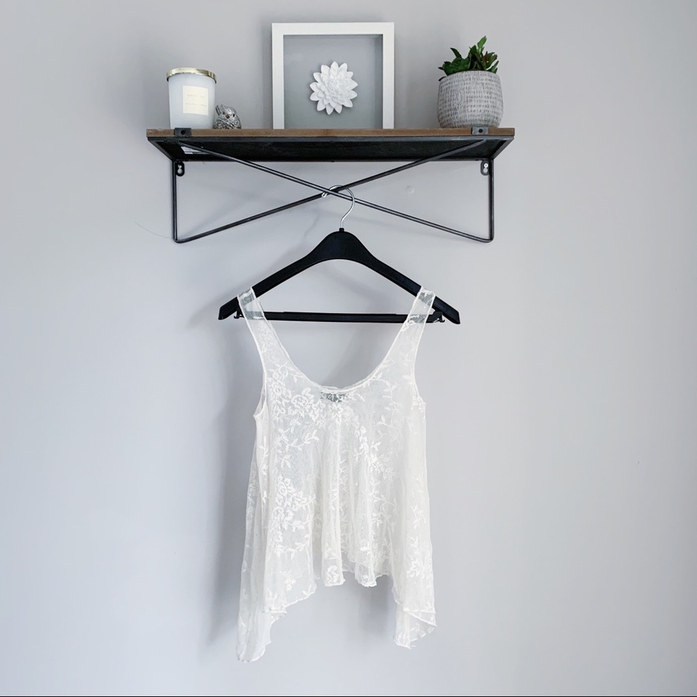 Guess Sheer Lace Blouse